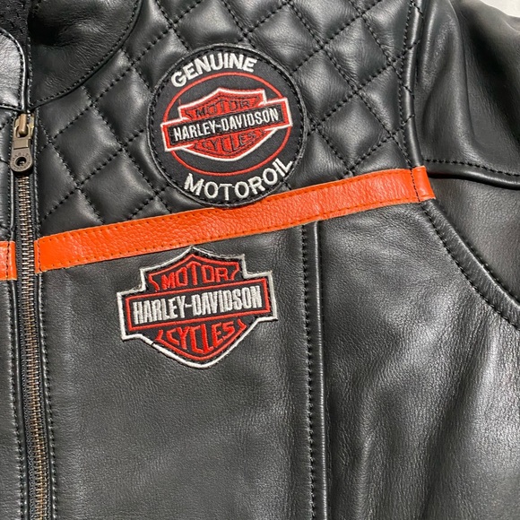 Harley-Davidson 100% Leather Miss Enthusiast H-D Triple Vent Racing-style Jacket - Picture 5 of 9